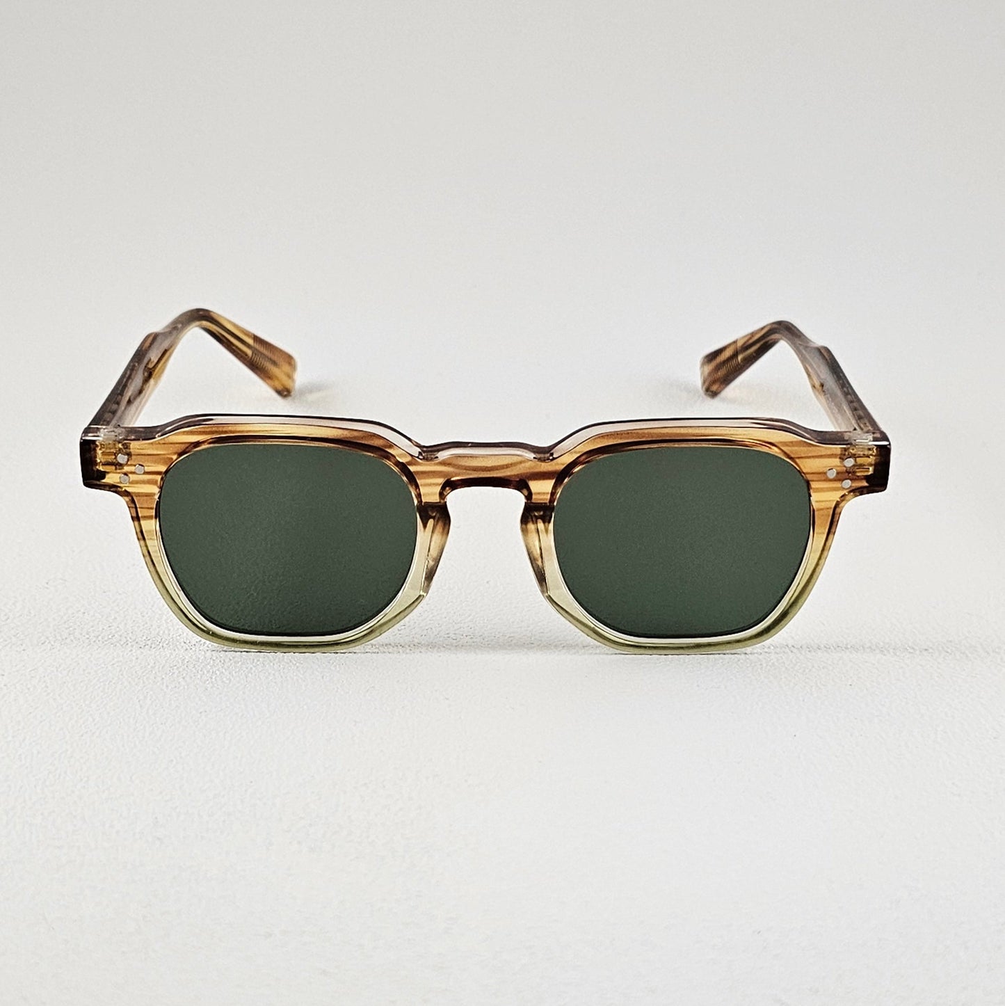 Unisex Leo square sunglasses brown frame UV400 lenses