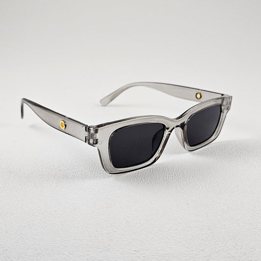 Unisex Paris slim rectangle sunglasses side view UV400 lenses