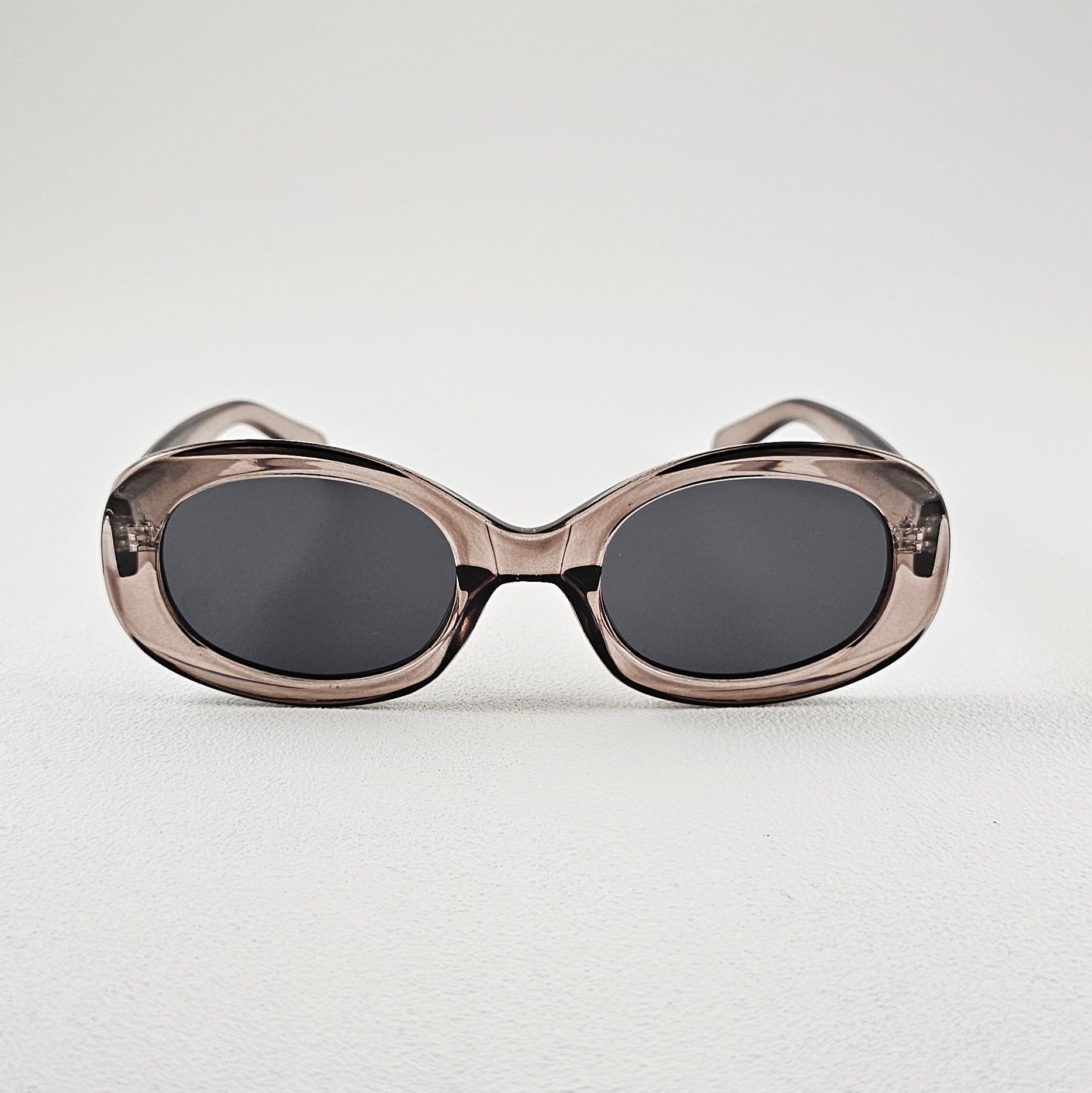 Women's Lisboa oval sunglasses brown bold frame UV400 lenses
