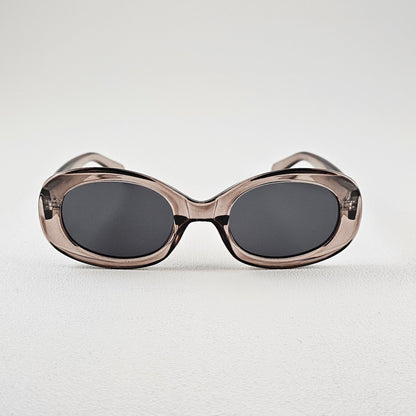 Women's Lisboa oval sunglasses brown bold frame UV400 lenses