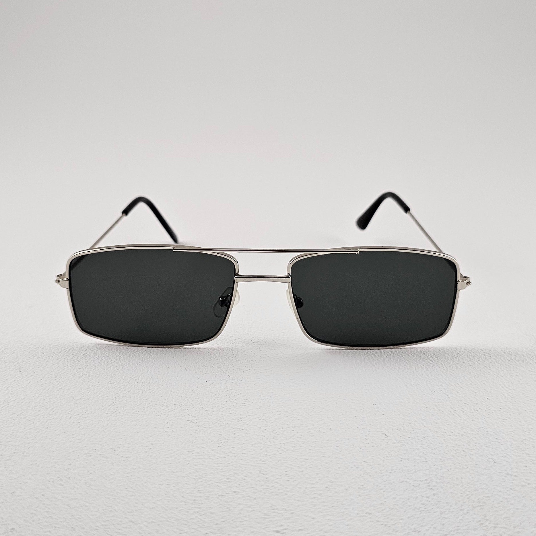 Unisex Diego square sunglasses dark green frame polarized UV400 lenses