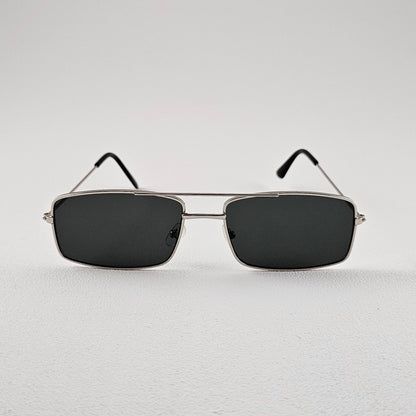 Unisex Diego square sunglasses dark green frame polarized UV400 lenses