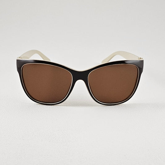 Unisex Sarah geometric sunglasses beige frame polarized UV400 lenses