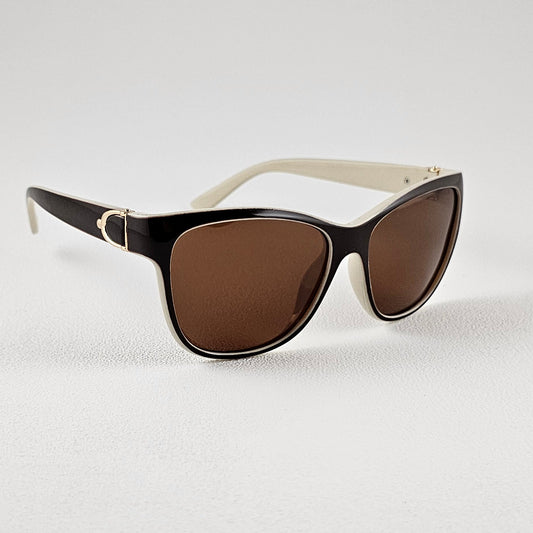 Unisex Sarah geometric sunglasses side view polarized UV400 lenses