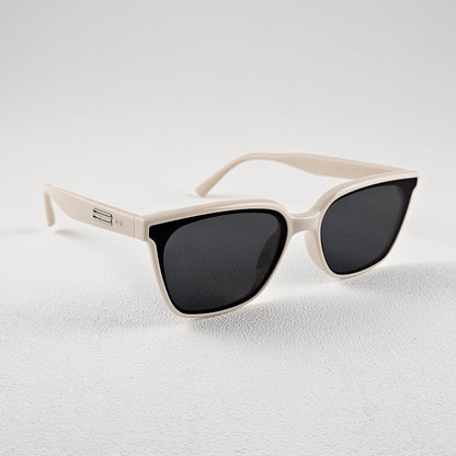 Men's Miami wayfarer sunglasses side view beige frame UV400 lenses