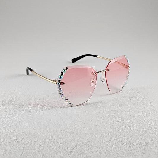 Women's Cherry cat-eye sunglasses side view polarized UV400 lenses